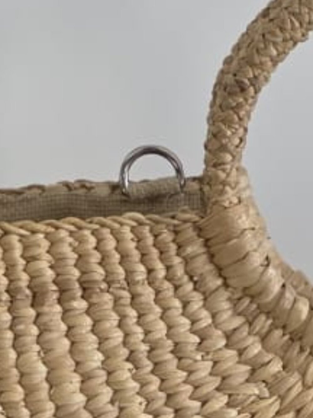 SEA&GRASS Structured Straw Bag Woven Tote Boho Summer Beach Lined - Picture 5 of 13